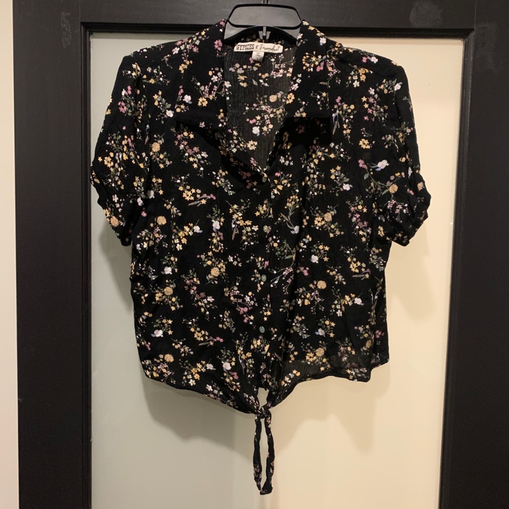 Button down floral shirt